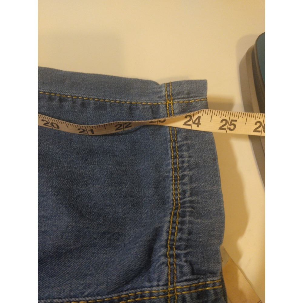 Curve Appeal Women's Wide Leg Jeans Size 10 30  Drawstring Waist Baggy Cropped - Picture 7 of 8